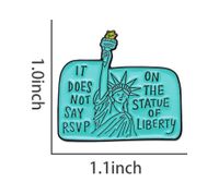 Cute Cartoon Character Statue Of Liberty Alloy Plating Unisex Brooches main image 2