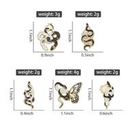 Vintage Style Flower Snake Butterfly Alloy Plating Unisex Brooches main image 2