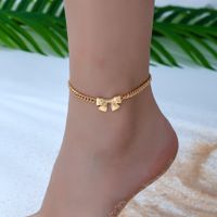 Elegant Bow Knot Alloy Plating Women's Anklet sku image 1