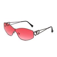 Estilo IG Ropa De Calle Color Sólido Ordenador Personal Espejo De Forma Especial Fotograma Completo Gafas De Sol Mujer sku image 1