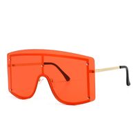 Exaggerated Streetwear Solid Color Pc Special-Shaped Mirror Frameless Men's Sunglasses sku image 4