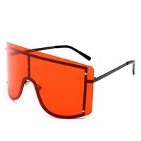 Exaggerated Streetwear Solid Color Pc Special-Shaped Mirror Frameless Men's Sunglasses sku image 1