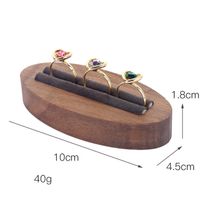 Simple Style Oval Solid Wood Flannel Jewelry Display main image 2