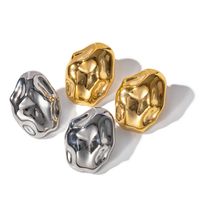 1 Pair Vintage Style Geometric Plating Stainless Steel 18k Gold Plated Ear Studs main image 5