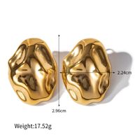 1 Pair Vintage Style Geometric Plating Stainless Steel 18k Gold Plated Ear Studs main image 3