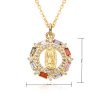 Copper Casual Elegant Moon Crown Pendant Necklace main image 2