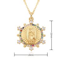 Copper Casual Elegant Moon Crown Pendant Necklace main image 6