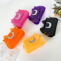 Mujeres Pequeña Pvc Color Sólido Estilo Vintage Estilo Clásico Gire La Tapa Bolsa De Gelatina main image 2