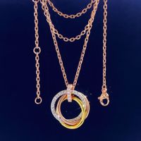 Copper Vintage Style Circle Plating Inlay Zircon Jewelry Set sku image 1