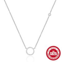 Style Simple Cercle Argent Sterling Placage Pendentif main image 3