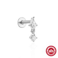 1 Piece Elegant Star Crown Bow Knot Plating Sterling Silver Ear Studs sku image 2