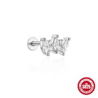 1 Piece Elegant Star Crown Bow Knot Plating Sterling Silver Ear Studs sku image 12
