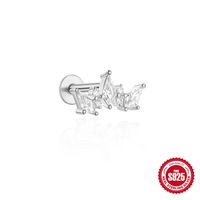 1 Piece Elegant Star Crown Bow Knot Plating Sterling Silver Ear Studs sku image 10