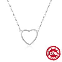 Simple Style Heart Shape Sterling Silver Plating Pendant Necklace sku image 2