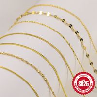 Sterling Silber Einfacher Stil Geometrisch Einfarbig Überzug Halskette main image 6