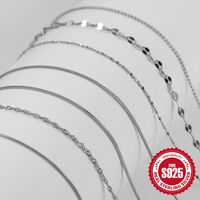 Sterling Silber Einfacher Stil Geometrisch Einfarbig Überzug Halskette main image 4