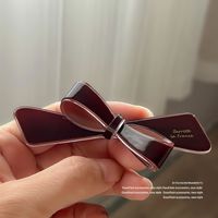 Women's Sweet Bow Knot Arylic Hair Clip sku image 4