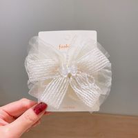 Girl's Cute Sweet Bow Knot Cloth Hair Clip sku image 7