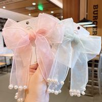 Girl's Cute Sweet Bow Knot Cloth Lace Hair Clip main image 1