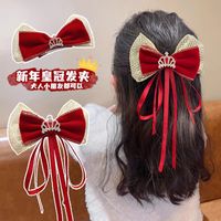 Girl'S Sweet Bow Knot Cloth Hair Clip main image 4