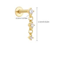 1 Piece Elegant Star Crown Bow Knot Plating Sterling Silver Ear Studs main image 2