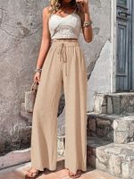 Women's Daily Streetwear Solid Color Full Length Casual Pants Wide Leg Pants main image 2