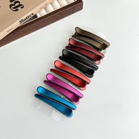 Women's Simple Style Solid Color Resin Hair Clip sku image 2
