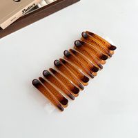 Women's Simple Style Solid Color Resin Hair Clip sku image 6