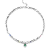 Klassischer Stil Runden Edelstahl 304 Perlen Unisex Halskette Mit Anhänger sku image 1