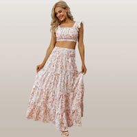 Daily Street Women's Elegant Flower Spandex Polyester Skirt Sets Skirt Sets main image 3