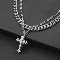 304 Stainless Steel Hip-Hop Cross Necklace main image 7