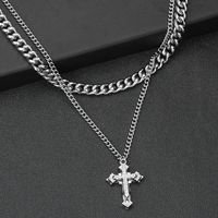 304 Stainless Steel Hip-Hop Cross Necklace main image 9