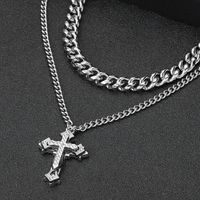 304 Stainless Steel Hip-Hop Cross Necklace main image 8