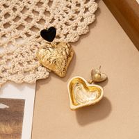 2 Pieces Romantic Double Heart Heart Shape Plating Alloy Drop Earrings main image 5