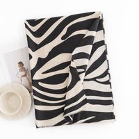 Women's Elegant Zebra Polyester Printing Scarf sku image 1