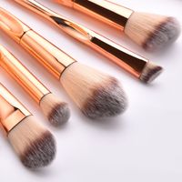 Einfacher Stil Klassischer Stil Gold Künstliche Faser Metall Metallgriff Makeup Bürsten 1 Satz main image 1