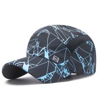 للجنسين الأساسي هندسي طباعة حواف منحنية قبعة البيسبول sku image 4