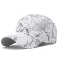 للجنسين الأساسي هندسي طباعة حواف منحنية قبعة البيسبول sku image 3