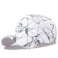 للجنسين الأساسي هندسي طباعة حواف منحنية قبعة البيسبول sku image 2