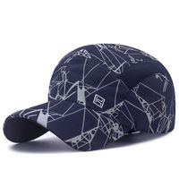 للجنسين الأساسي هندسي طباعة حواف منحنية قبعة البيسبول sku image 5