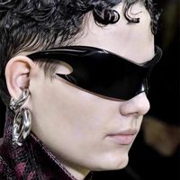 Streetwear Cool Style Geometric Pc Special-shaped Mirror Frameless Women's Sunglasses main image 7