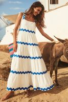 Women's Regular Dress Elegant Simple Style Strap Zipper Sleeveless Stripe Midi Dress Holiday Travel main image 2
