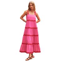 Women's Regular Dress Elegant Simple Style Strap Zipper Sleeveless Stripe Midi Dress Holiday Travel main image 5