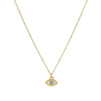 Simple Style Eye Sterling Silver 18k Gold Plated White Gold Plated Pendant Necklace main image 4