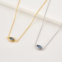 Simple Style Eye Sterling Silver 18k Gold Plated White Gold Plated Pendant Necklace main image 5