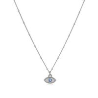 Simple Style Eye Sterling Silver 18k Gold Plated White Gold Plated Pendant Necklace sku image 1
