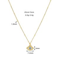 Simple Style Eye Sterling Silver 18k Gold Plated White Gold Plated Pendant Necklace main image 2