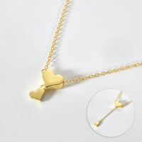Elegant Simple Style Heart Shape Sterling Silver Plating 18k Gold Plated White Gold Plated Pendant Necklace main image 6