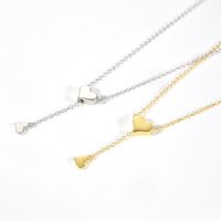 Elegant Simple Style Heart Shape Sterling Silver Plating 18k Gold Plated White Gold Plated Pendant Necklace main image 5