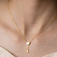 Elegant Simple Style Heart Shape Sterling Silver Plating 18k Gold Plated White Gold Plated Pendant Necklace main image 4